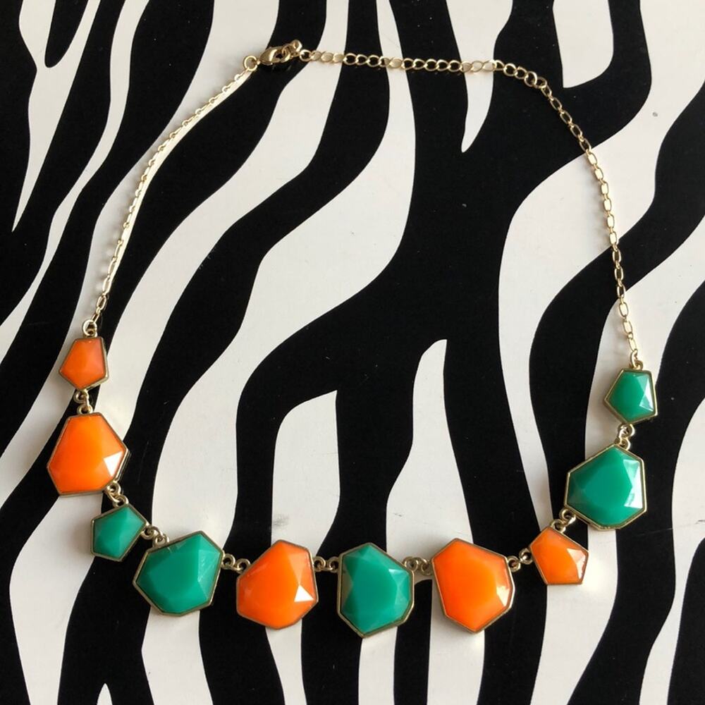 3 for $30 Orange and Blue Necklace